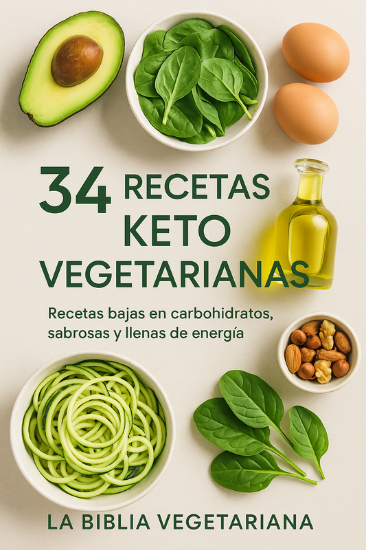 Plan Keto Vegetariano: 34 Recetas para Quemar Grasa y Sentirte Liviana